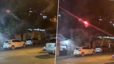Viral Video of Man Launching Firecrackers From Drone on Neighbours for Playing Loud Music on DJ Real or Fake? Old Clip of Prank by Instagram Influencer Lucas Albert Surfaces Again, Here's a Fact Check