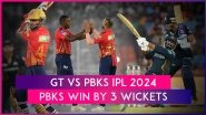 GT vs PBKS IPL 2024 Stat Highlights: Shashank Singh Stars As Punjab Kings Win