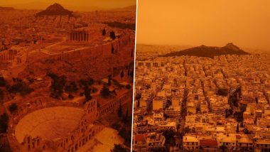 Greece Dust Storm: Athens and Greek Cities Blanketed in Sahara Dust, Turning Skies Orange (View Pics)