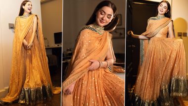 Hania Aamir Stuns in a Peach Anarkali, Sets Ethnic Fashion Summer Goals With Grace and Elegance, View Pics of Beautiful Pakistani Actress