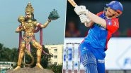 David Warner Shares Photo of Hanuman Ji&rsquo;s Idol During His Visit to Vizag Ahead of DC vs KKR IPL 2024 (See Instagram Post)