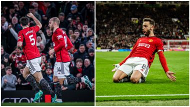 Manchester United 4–2 Sheffield United, Premier League 2023–24: Harry Maguire, Bruno Fernandes and Rasmus Hojlund Score As Red Devils Prevail (Watch Goal Video Highlights)