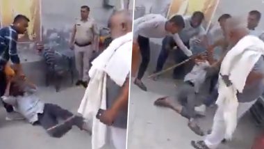 Bittu Bajrangi, Out on Bail in Nuh Violence Case, Thrashes Man Pinned to Ground As Cop Watches On, Video Surfaces