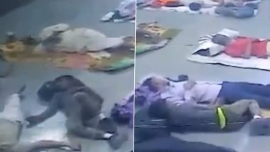‘Sleeping’ Thief in Mathura: Unique Style of Theft at Railway Station Leaves GRP Officials Surprised (Watch Video)
