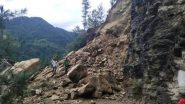 Uttarkashi Landslide: Heavy Rains Trigger Massive Landslide in Uttarakhand Town, Gangotri-Yamnotri Highway Shut (Watch Videos)