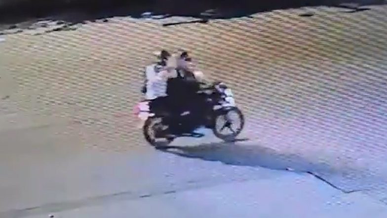 Salman Khan Firing Case: CCTV Footage Shows Two Bike-Borne Accused Outside Actor’s House in Bandra (Watch Video)