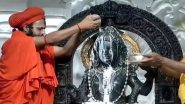Ram Navami 2024: 'Divya Abhisheka' of Ram Lalla Idol Performed During First Ram Navami Celebrations at Ayodhya's Ram Temple After Pran Pratishtha (See Pics and Video)