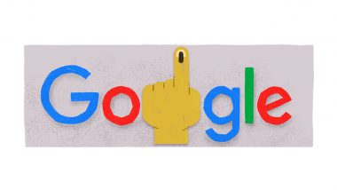 India National Elections 2024 Google Doodle: Internet Giant Celebrates Beginning of Lok Sabha Polls With Index Finger Voting Symbol