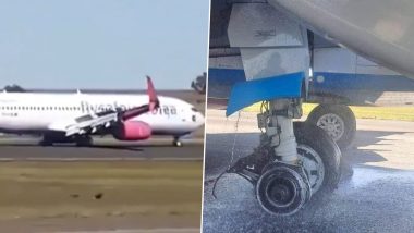 Boeing 737 Makes Emergency Landing After Losing Wheel During Takeoff in Johannesburg, Video Shows Smoke Billowing from Packed FlySafair Flight