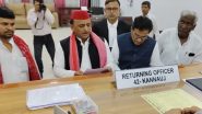 Lok Sabha Election 2024: SP Chief Akhilesh Yadav Files His Nomination From Kannauj Constituency (Watch Video)