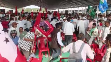 Lok Sabha Elections 2024: Clash Erupts Between Congress and RJD Workers During INDIA Bloc’s Rally in Ranchi, BJP Calls It 'Jungle Raj' (Watch Video)