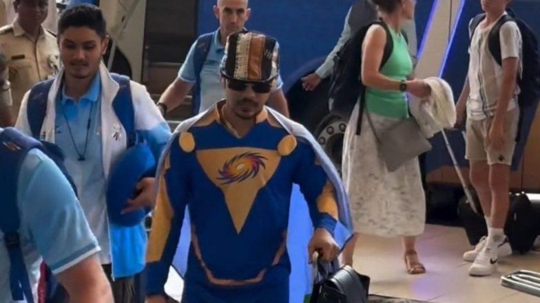 'New Ranveer Singh of Indian Cricket’ Netizens Left in Splits After Spotting Ishan Kishan in Superman Jumpsuit as Mumbai Indians Bring Back 'Punishment Outfits'