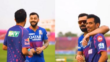 Virat Kohli and Yuzvendra Chahal Share Laughs During Training Session As Former Teammates Reunite Ahead of RR vs RCB IPL 2024 Match (Watch Video)