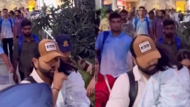 Rohit Sharma Urges Paparazzi to Maintain Silence With Daughter Samaira Sleeping in His Arms As He Reaches Mumbai Ahead of MI vs DC IPL 2024 Match, Video Goes Viral