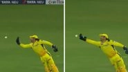 MS Dhoni Drop Catch Video: Watch Star Wicketkeeper Miss Andre Russell&rsquo;s Dismissal Chance During CSK vs KKR IPL 2024 Match