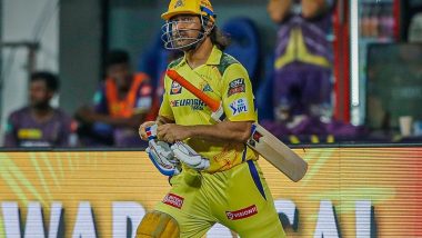 Chepauk Crowd Goes Berserk As MS Dhoni Comes Out To Bat in End Overs of CSK vs KKR IPL 2024 Match (Watch Video)