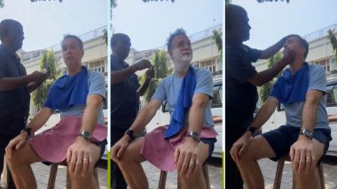 Michael Vaughan Gets Haircut and Shave From Roadside Barber Dindayal In Mumbai, Video Goes Viral