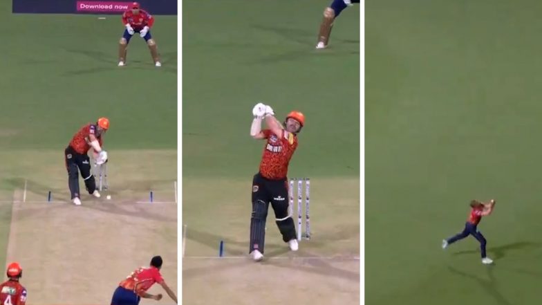 Shikhar Dhawan Catch Video: Watch Punjab Kings Captain Take A Brilliant Catch While Running Backwards To Dismiss Travis Head During PBKS vs SRH IPL 2024 Match