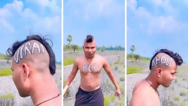 Kholi Cut! Virat Kohli and RCB Fan With Funky Hairstyle Becomes a New Meme Material, Video Goes Viral