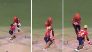 Shikhar Dhawan Stumping Video: Watch Heinrich Klaasen Showcase Quick Reflexes to Dismiss Punjab Kings Skipper Off Bhuvneshwar Kumar During PBKS vs SRH IPL 2024 Match
