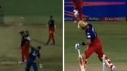 Virat Kohli Performs Avesh Khan&rsquo;s Helmet Throwing Celebration During His Century in RR vs RCB IPL 2024 Match, Unseen Video Goes Viral