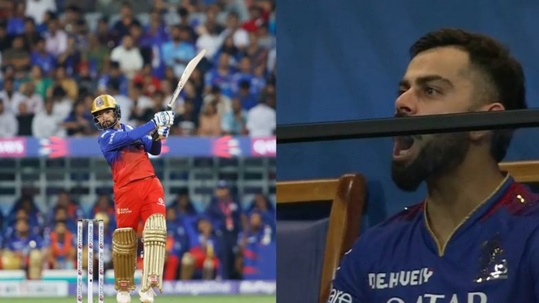 Elated Virat Kohli Reacts After Rajat Patidar Hits Massive Six to Hardik Pandya During MI vs RCB IPL 2024 (See Pic)