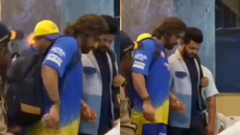 Suresh Raina Helps Limping MS Dhoni Walk After MI vs CSK IPL 2024 Match (Watch Video)