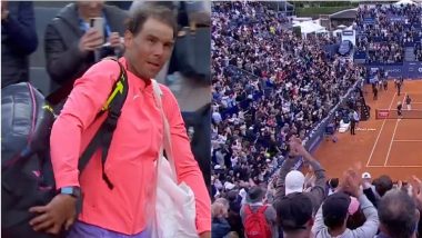 Rafael Nadal Receives Standing Ovation From Fans After Being Knocked Out of Barcelona Open 2024 Following Defeat to Alex de Minaur (Watch Video)