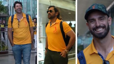Chennai Super Kings Players Arrive in the ‘City of Nawabs’ Ahead of the LSG vs CSK IPL 2024 Match (Watch Video)
