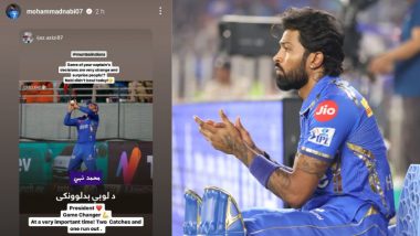 Mohammad Nabi Shares Instagram Story Criticising Hardik Pandya's 'Strange' Captaincy During PBKS vs MI IPL 2024 Match, Deletes It Later (See Pic)