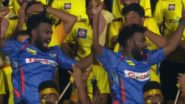 Ecstatic Lucknow Super Giants Fan Celebrates Among Tensed Chennai Super Kings Supporters at Chepauk During CSK vs LSG IPL 2024 Match, Video Goes Viral
