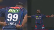 Amit Mishra Performs 'Remember My Name' Celebration After Dismissing Riyan Parag During LSG vs RR IPL 2024 Match (Watch Video)