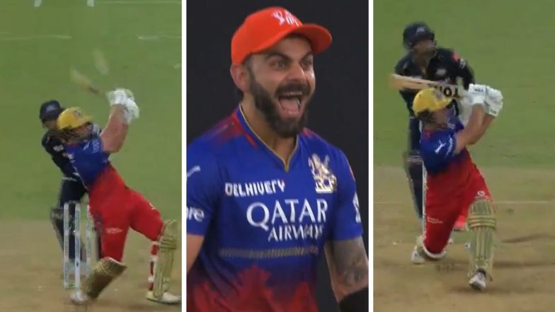 Virat Kohli Laughs as Will Jacks Hits Sixes For Fun, Hugs Englishman After His Maiden IPL Century During GT vs RCB IPL 2024 Match (Watch Videos)