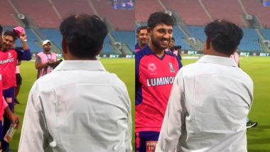 Kumar Sangakkara Takes Off His Cap In Respect As He Meets Dhruv Jurel's Father Nem Chand After LSG vs RR IPL 2024, Video Goes Viral