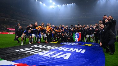 Inter Milan Wins Serie A 2023-24, Beat AC Milan 2-1; Francesco Arcebi, Marcus Thuram Score To Seal 20th Title for the Black and Blues