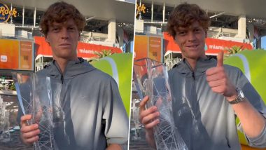 ‘Thanks for Your Support...’, Jannik Sinner Reacts After Winning Men’s Singles Final at Miami Open 2024 (Watch Video)