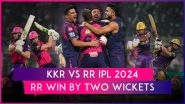 KKR vs RR IPL 2024 Stat Highlights: Rajasthan Royals Win By Two Wickets
