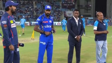 LSG vs MI IPL 2024 Toss Update: KL Rahul Wins the Toss and Opts to Bowl First; Arshin Kulkarni Handed Debut, Mayank Yadav Returns in Lucknow Super Giants Playing XI