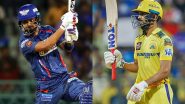 CSK 141/6 in 17.5 Overs | LSG vs CSK Live Score Updates of IPL 2024: Ravi Bishnoi Gets Moeen Ali After Being Hit for Three Sixes