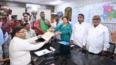 Jharkhand Assembly By-Election 2024: Hemant Soren's Wife Kalpana Soren Files Nomination as JMM Candidate for Gandey Bypoll (Watch Video)