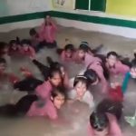 UP: Government School Classroom Turned Into Swimming Pool for Students in Kannauj to Maintain Attendance Amid Soaring Temperatures, Video of Kids Enjoying in Water Surfaces