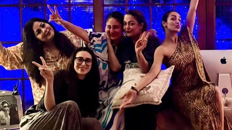 Kareena Kapoor Khan Enjoys Night Out With Her ‘Crew’! See Actress’ Pics With Karisma Kapoor, Malaika Arora and Amrita Arora