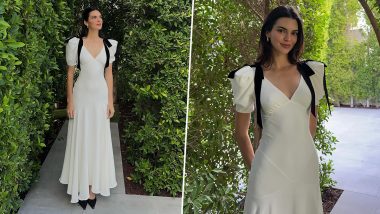 Kendall Jenner Stuns in Rodarte’s Fitted A-Line White Dress for Easter, Calls It the Dress of Her Dreams (View Pics)