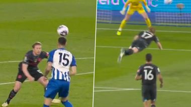 Kevin De Bruyne Scores a Sensational Diving Header Goal During Brighton vs Manchester City Premier League 2023–24 Match (Watch Video)