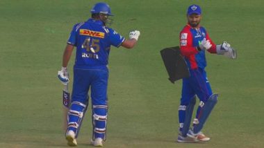 Kite Flies Onto the Field, Rishabh Pant Plays With It After Taking From Rohit Sharma During DC vs MI IPL 2024 Match (Watch Viral Videos)