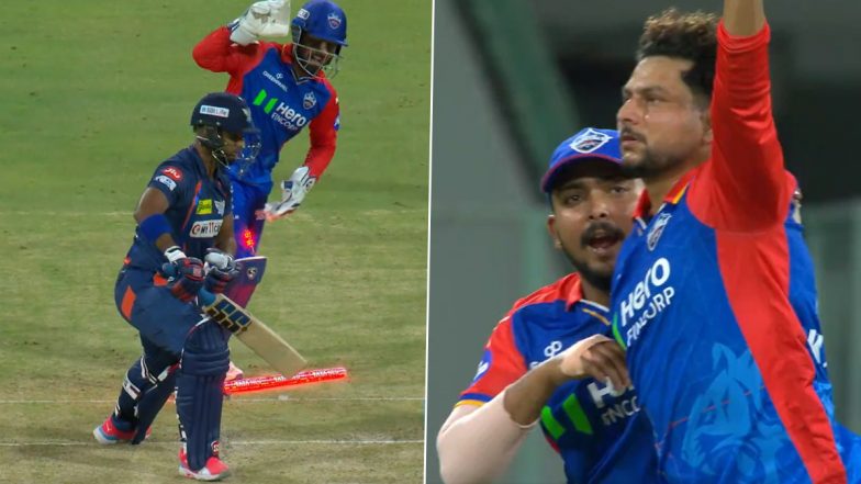 Bowled! Kuldeep Yadav Bamboozles Nicholas Pooran With Sensational Delivery During LSG vs DC IPL 2024 Match (Watch Video)