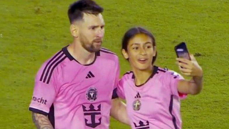 Fan Invades Pitch to Click Selfie With Lionel Messi During Inter Miami vs Colorado Rapids MLS 2024 Match, Video Goes Viral