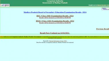 MP Board Result 2024 Declared at mpresults.nic.in: MPBSE Class 10, 12 Board Exam Results Announced, Know Official Website Links and Steps To Check Scorecards