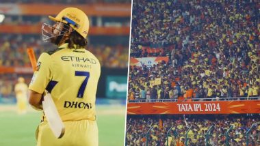 MS Dhoni In Hyderabad: Fans Takeover Stadium With Chants, Players React As CSK Star Features Against SRH in IPL 2024 Clash (Watch Video)