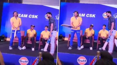 MS Dhoni Teaches Helicopter Shot to A Fan At An Event Amidst IPL 2024, Video Goes Viral